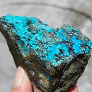 3in Raw Silica Chrysocolla Crystal, Congo cr6