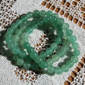 Green Aventurine Crystal Bracelet, 8mm Natural Gemstone Beads