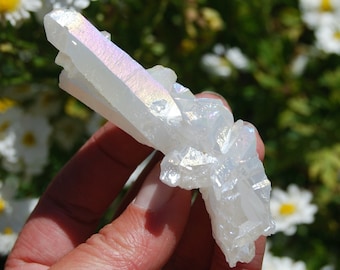 3.5in 53g Angel Aura Quartz Crystal Cluster