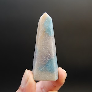 2.4in Blue Trolleite Lepidolite Quartz Crystal Tower, Pernambuco Brazil 3