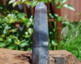 4in 159g Purple Chalcedony Crystal Tower, Violet Agate, Indonesia