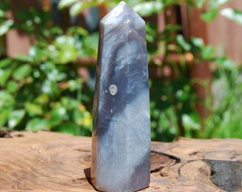 4in 159g Purple Chalcedony Crystal Tower, Violet Agate, Indonesia