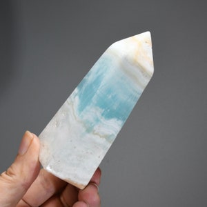 4in AAA Caribbean Blue Calcite Crystal Tower, Pakistan