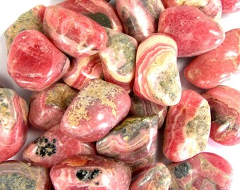 Genuine Rhodochrosite Crystal Tumbled Stones, Argentina