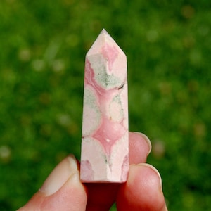 Rhodochrosite Crystal Tower – 1.8&quot; 19g Polished Stone to Manifest Love & Healing from Argentina