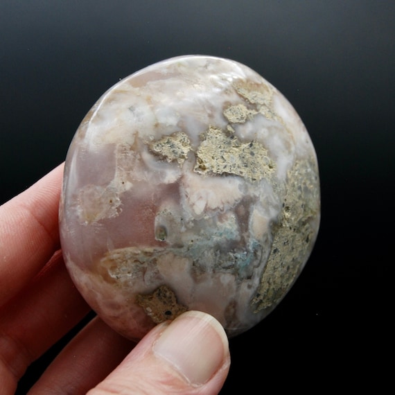 高品質 グリーン桜瑪瑙パーム①から④ グリーンチェリーブロッサムアゲート 桜瑪瑙 天然色 天然石 フリー