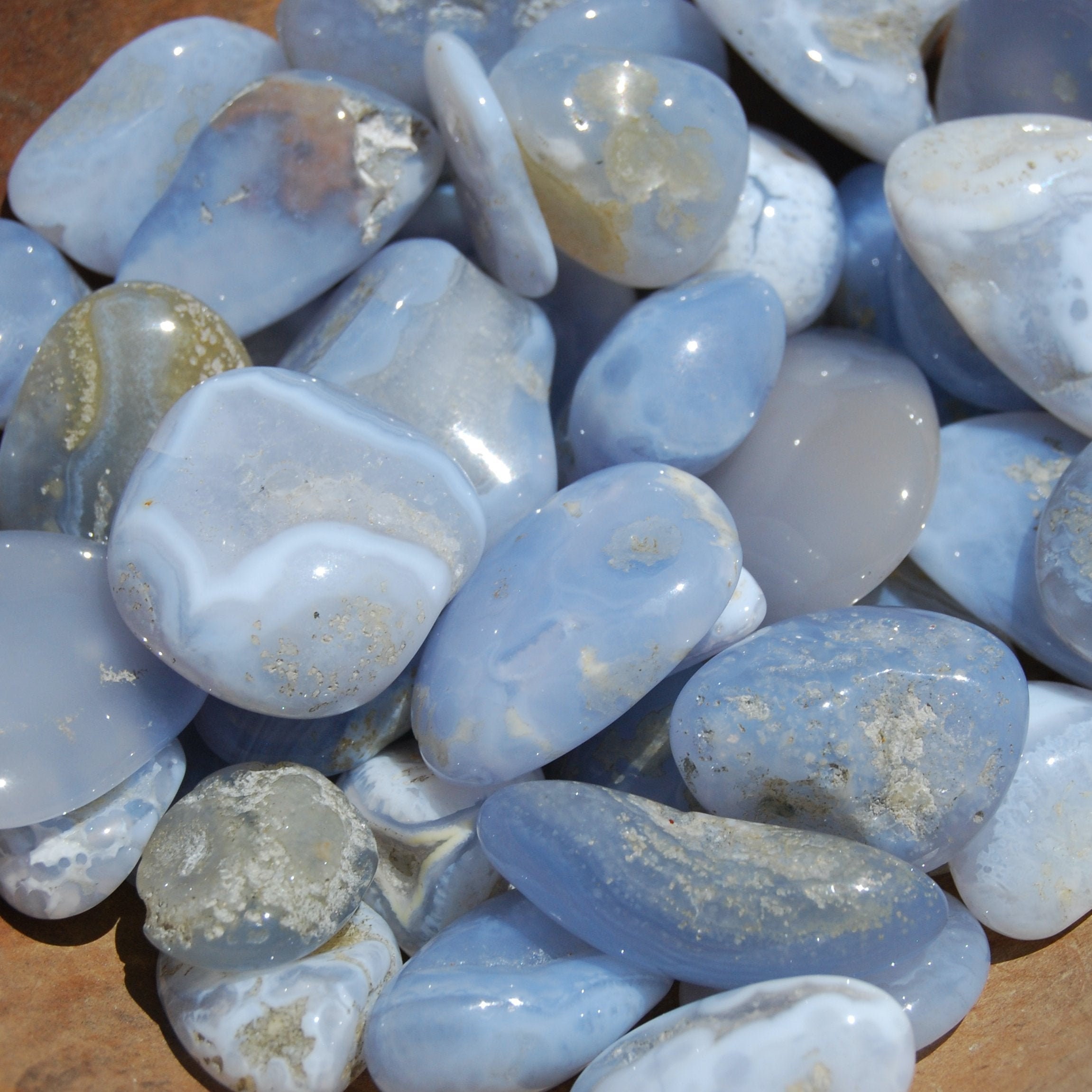 こはみつ　ナミビア産ブルーレースアゲートスフィア こはみつ ナミビア産ブルーレースアゲートスフィア ブルーレース