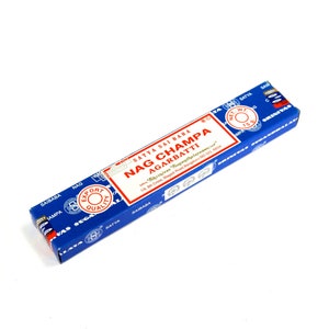 Genuine Satya NAG CHAMPA Incense Sticks, 15 or 40 Gram Box, Green Leaf Label