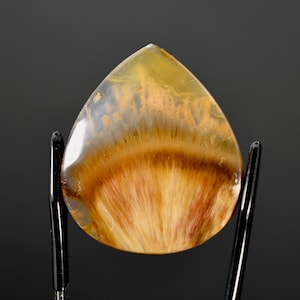 Cabochon a goccia di agata rutilo sagenite dorata RARO da 31 mm, Indonesia k28