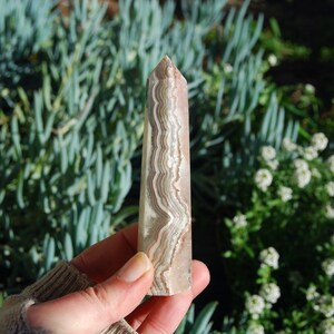 4.5in 117g Crazy Lace Agate Crystal Tower