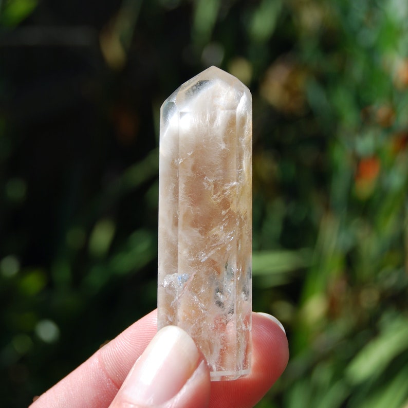 Blue Amphibole Quartz Crystal Tower, Dow Channeler, Light Blue Angel Phantom Quartz, Brazil