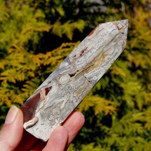 4.75in 220g Crazy Lace Agate Crystal Tower, Mexico