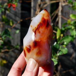 3.5in 289g Carnelian Crystal FlameTower, Madagascar