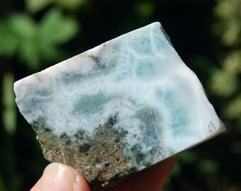 2in 53g Larimar Crystal Slab, Dominican Republic