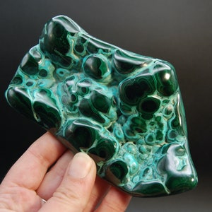 5.5in 1lb XL Malachite Chrysocolla Freeform Polished Crystal, Congo