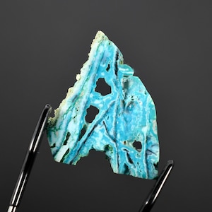 Cabochon a forma libera di crisocolla di rame RARO da 30 mm, Indonesia g23