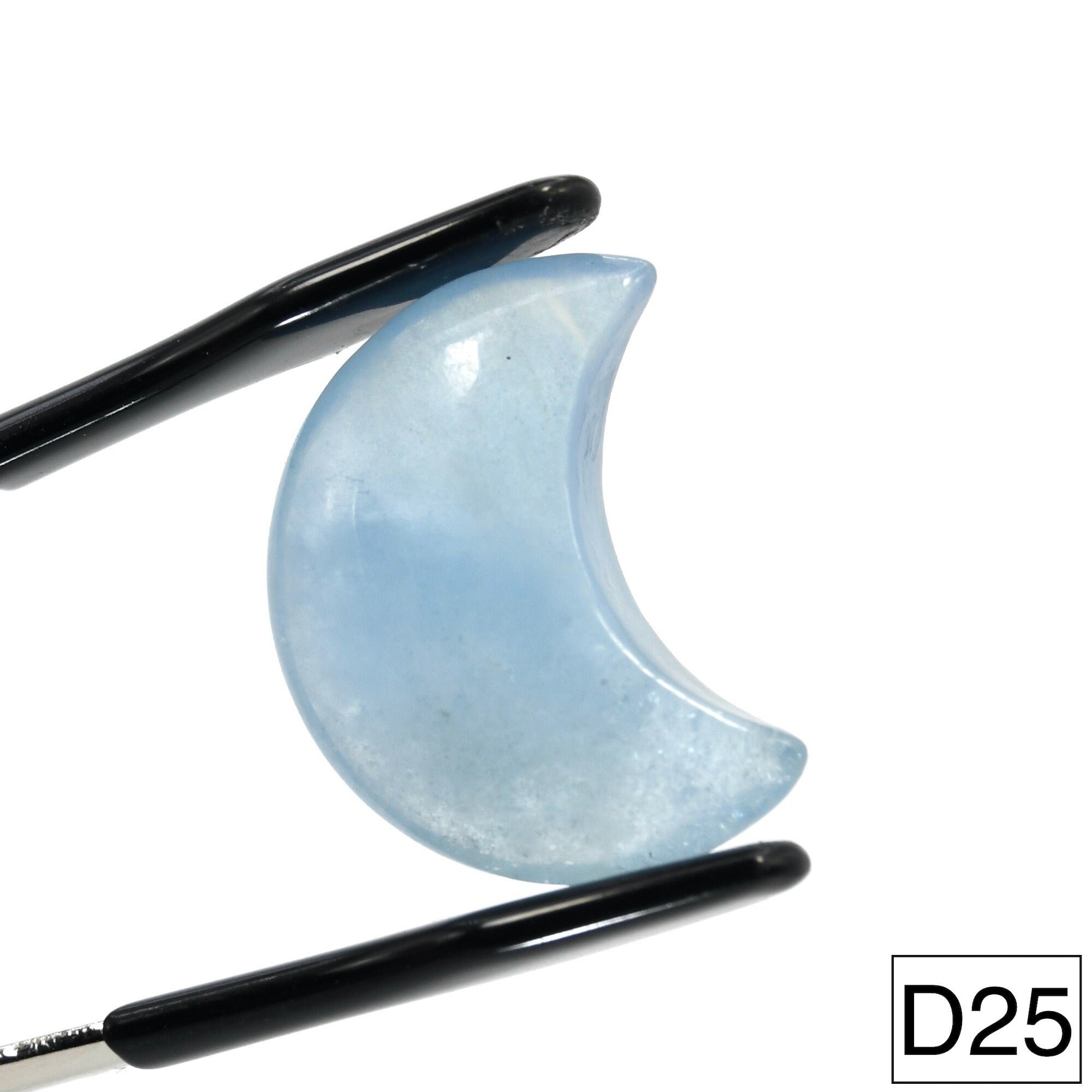 22 mmの宝石アクアマリンクリスタル3Dムーン彫刻、お選びいただけます
