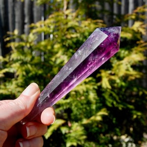 5in 108g Magenta Watermelon Fluorite Crystal Scepter