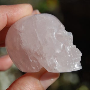 2in Gemmy Rose Quartz Crystal Skull