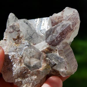 3in Rare Himalayan Kullu Rutile Quartz Crystal Cluster Floater, Sparkling Red Specular Hematite, Kullu Valley
