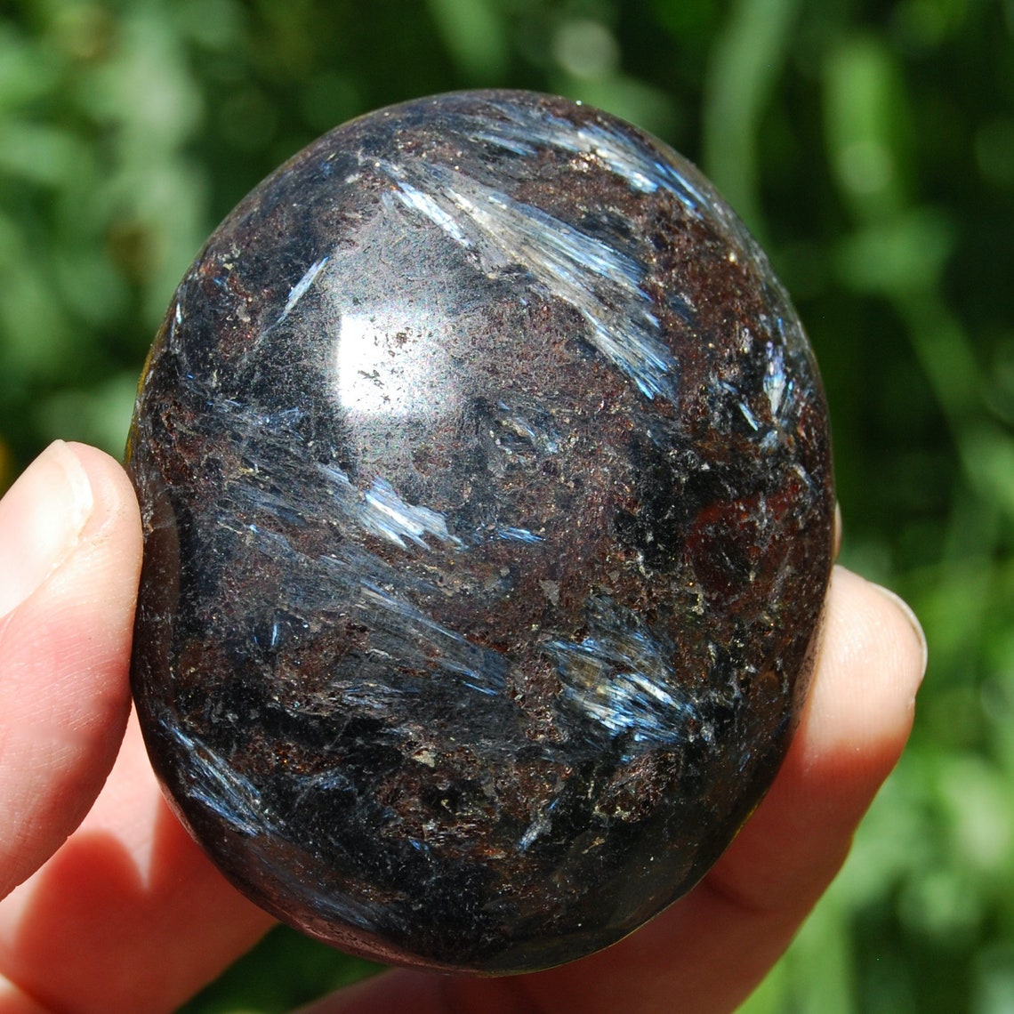 Large Astrophyllite Arfvedsonite Crystal Palm Stones Etsy