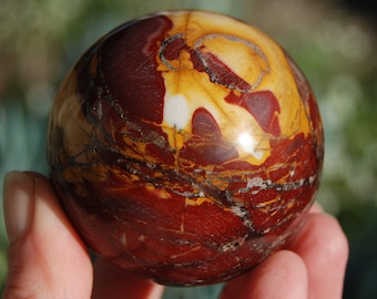 Esfera de cristal de jaspe mookaita de 2,25 pulgadas y 286 g