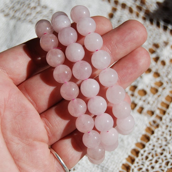 Pink Quartz Beaded Bracelet