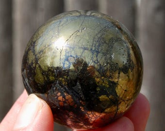 1.9インチ 223g 希少 コベライト パイライト クリスタル スフィア