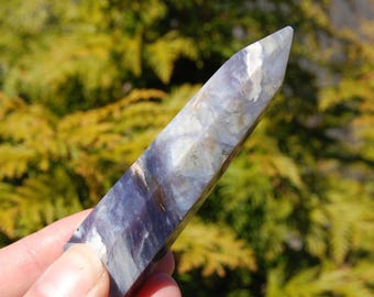 3.25in 53g Purple Chalcedony Crystal Tower, Violet Agate, Indonesia
