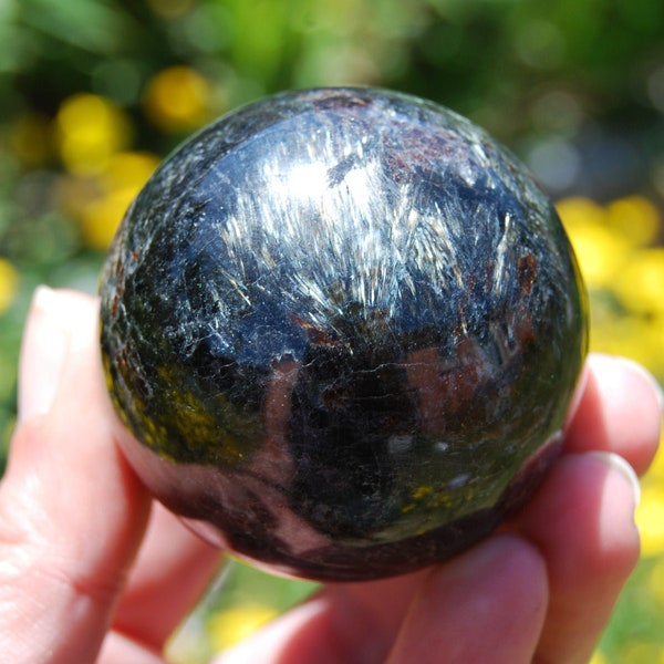 Arfvedsonite Astrophyllite Crystal Spheres, Flashy Crystal Balls