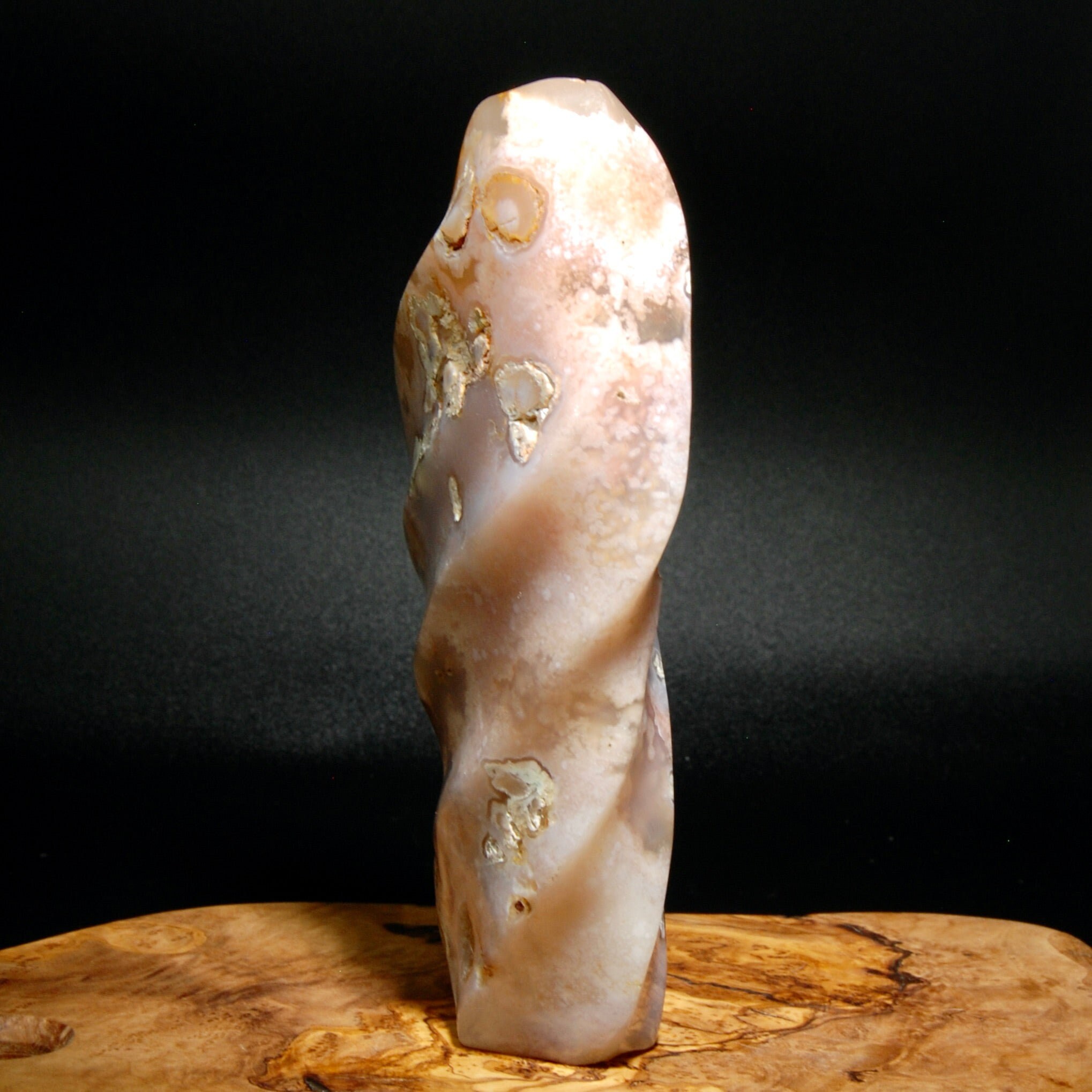 XL 1.7lb Pink Sakura Flower Agate Crystal Freeform Flame Tower - Etsy