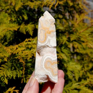 4.25in 152g Pink Crazy Lace Agate Druzy Crystal Tower, Indonesia