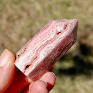 2.3in 69g Rhodochrosite Gemstone Tower, Healing Crystals, Manifest Love, Argentina