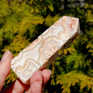 3.75in 119g PINK Crazy Lace Agate Druzy Crystal Tower, Indonesia