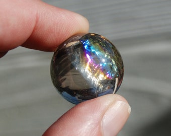 ONE Rainbow Smoky Quartz Crystal Sphere 22mm to 24mm