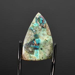 Cabochon a forma libera di crisocolla di rame RARO da 27 mm, Indonesia g18