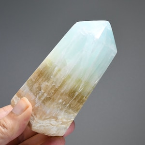 4in Chunky Caribbean Blue Calcite Crystal Tower, Pakistan