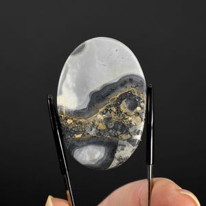 38 mm maligano jaspis ovale cabochon, dubbelzijdige cabine, Indonesië g32