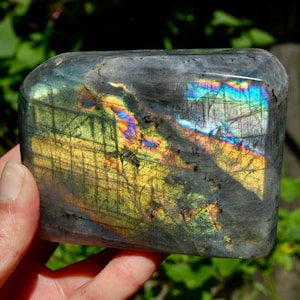1.8lb XL Rainbow Spectrolite Labradorite Crystal Freeform Tower