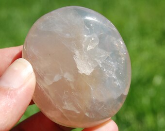 2個入り 83g ブルーローズクォーツ クリスタルパームストーン