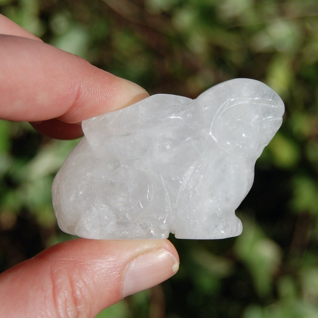 2in White Quartz Carved Crystal Rabbit - Etsy