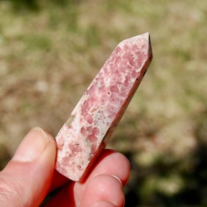 2.4in 27g Genuine Rhodochrosite Gemstone Tower, Healing Crystals, Love Manifestation, Argentina