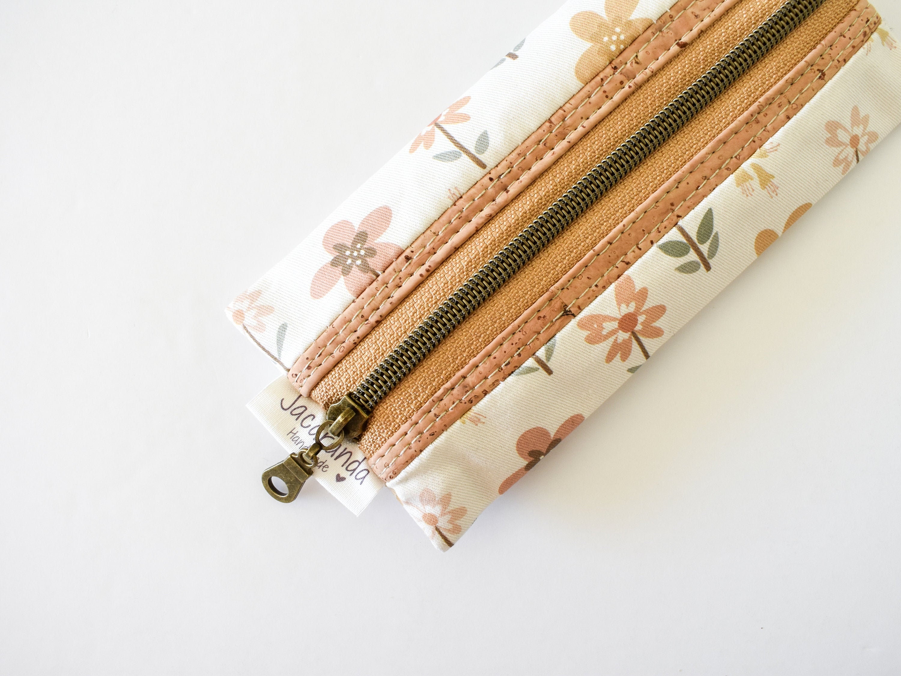 Boho zipper pouch floral pencil case boho accessories slim Etsy
