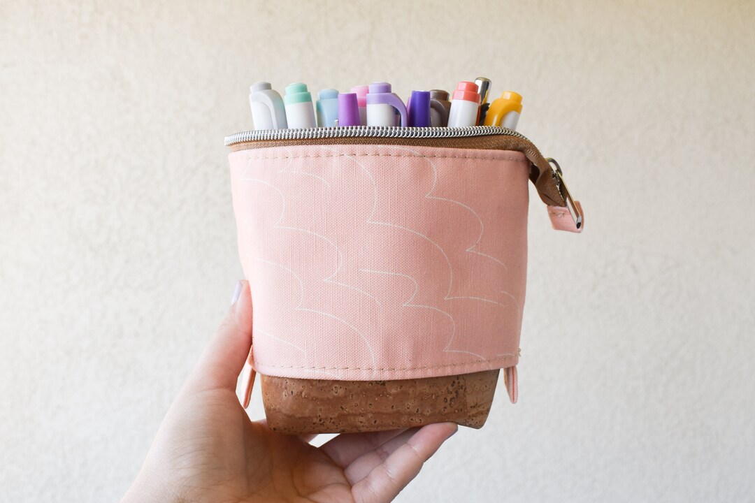 Pink Pencil Case Pink Pencil Holder Zipper Pouch Slide Pink Etsy