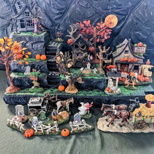 Styrofoam Display Platform for Halloween Village (Lemax Spooky Town