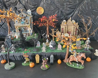 Styrofoam Display Platform for Halloween Village (Lemax Spooky Town, Department 56, Pumpkin, Witches)