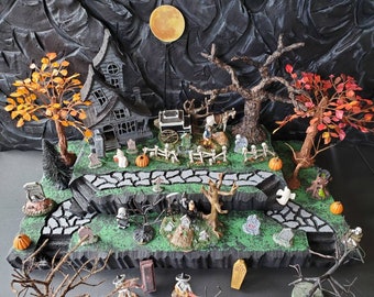 Styrofoam Display Platform for Halloween Village (Lemax Spooky Town, Department 56, Pumpkin, Witches)
