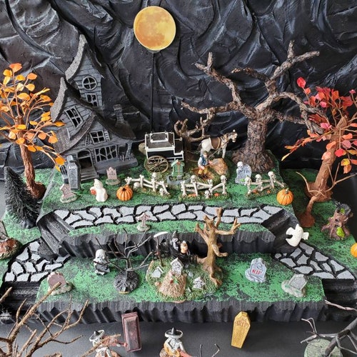 Styrofoam Display Platform for Halloween Village lemax Spooky Etsy