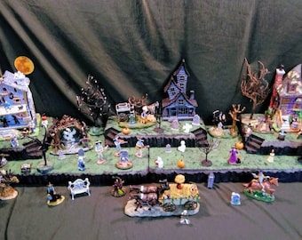 Huge 4ft Styrofoam Display Platform for Halloween Village (Lemax Spooky Town, Department 56, Pumpkin, Witches)