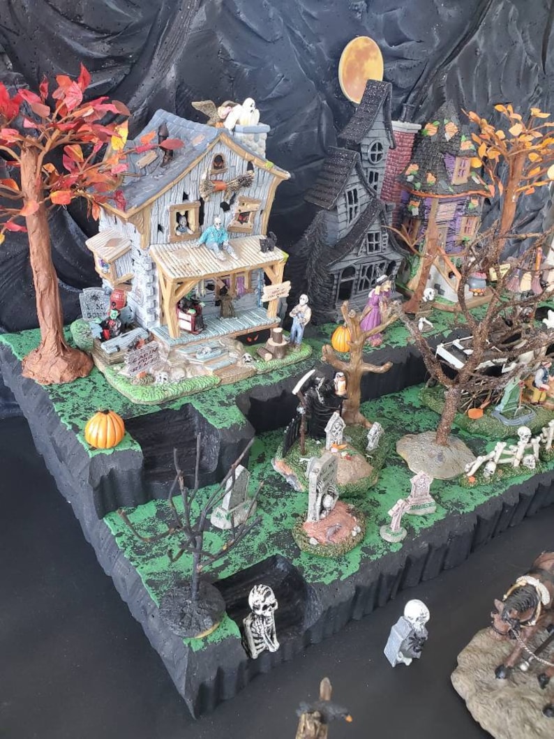 Halloween Village Display Platform for Lemax Spooky Town Etsy